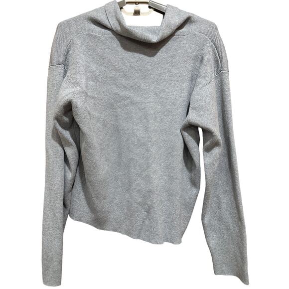 J Jill Sweater Size L Gray 100% Cotton Minimalist Preppy Academia Mature Capsule - Picture 2 of 6